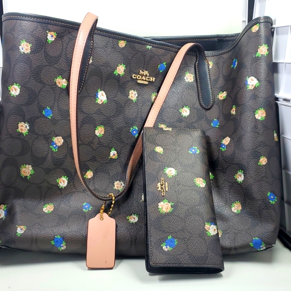 City Floral Tote & Wallet Used